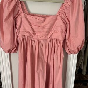 Pink Puff Sleeve Dress